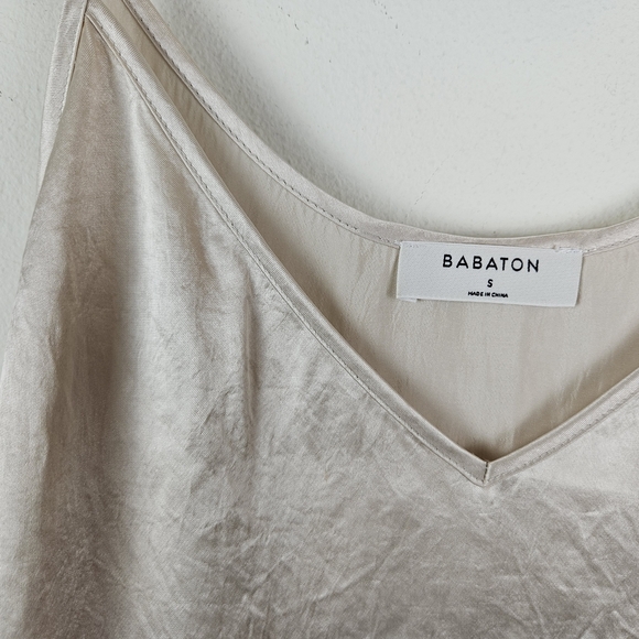 Babaton Aritzia Boscono Everly Camisole Top Size Small Champagne - Picture 3 of 7
